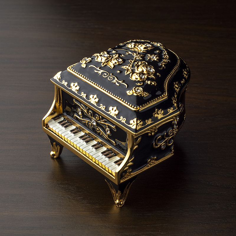アンティークpiano型オルゴール 宝石箱