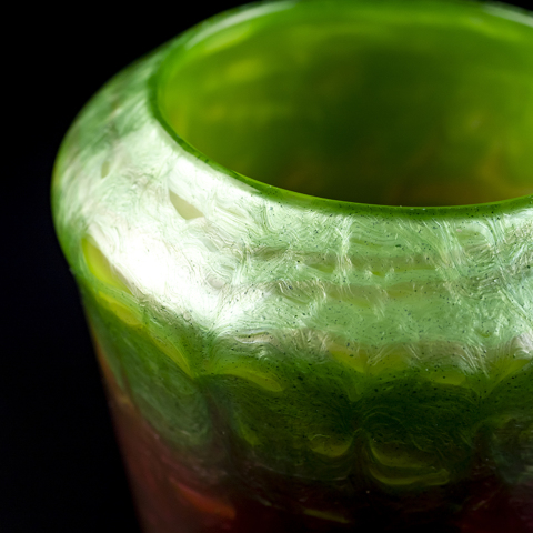 Johann Lötz witwe 花器：ティタニア 緑と紅色 | 全ての