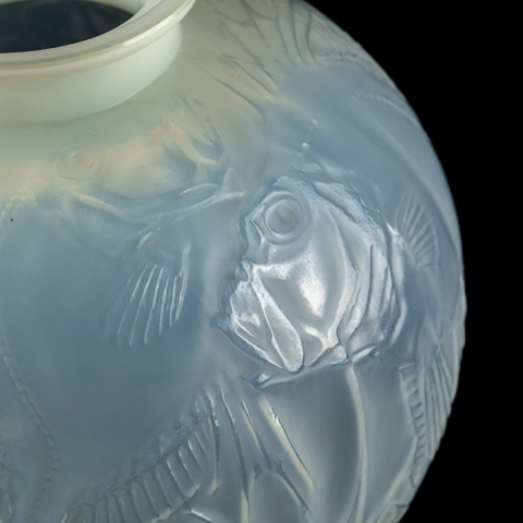 KUROKABE】René Lalique Vase POISSONS 花器：魚 | KUROKABE | 黒