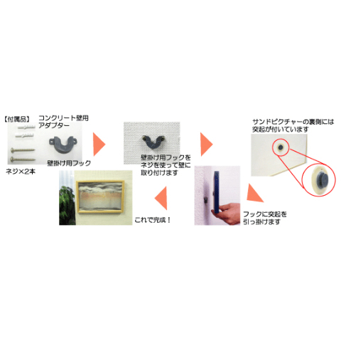 KUROKABE】サンドピクチャー オーロラW4 壁掛け&卓上タイプ | KUROKABE