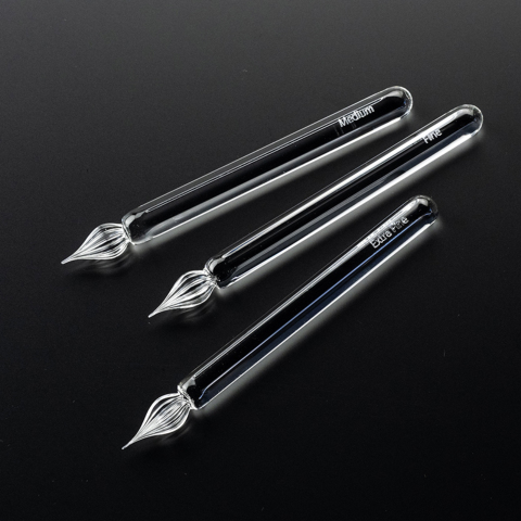 KUROKABE】グラススタジオ嘉硝 ショートヘキサゴン 硬質ガラスペン