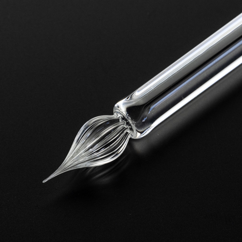 KUROKABE】グラススタジオ嘉硝 ショートヘキサゴン 硬質ガラスペン