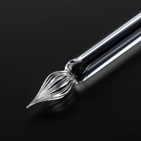 KUROKABE】グラススタジオ嘉硝 ショートヘキサゴン 硬質ガラスペン