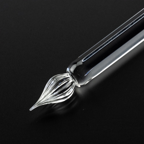 KUROKABE】グラススタジオ嘉硝 ショートヘキサゴン 硬質ガラスペン