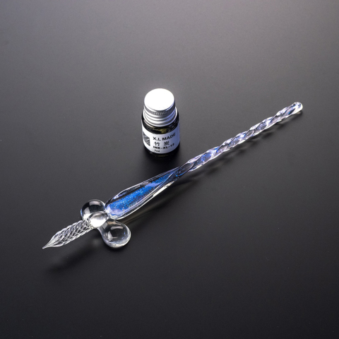 KUROKABE】スパークルカラーガラスペン ペンレスト・インク付